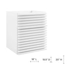 Modway Render 18" Wall-Mount Bathroom Vanity Cabinet - White-Drywall Friendly Mounting Cleat