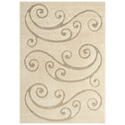 Modway Jubilant Sprout Scrolling Vine Shag Area Rug - 8 ft W x 10 ft L - Creame/Beige-Sprout Scrolling Vine Shag Area Rug