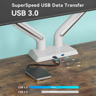 ShoppingAll Heavy Duty 2-in-1 Dual Monitor and Laptop Mount for 13-35" Screens and 12-17" Laptops - White-Features pneumatic arm, anti-slip pad