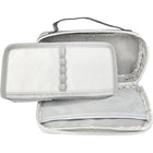 Hilroy Grid Case Zipper Pencil Pouch - Grey-Built in handle 