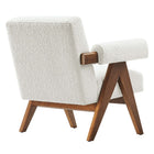 Modway Lyra Boucle Fabric Armchair - Ivory - Set of 2-	Non-Marking Feet