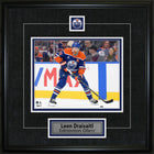 Leon Draisaitl Pin & Plate Edmonton Oilers - Framed Print - 18" x 18"-Premium virtual frames