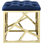 Modway Intersperse Ottoman - Gold/Navy-Non-Marking Foot Pads