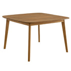 Modway Vienna 46" Square Outdoor Patio Teak Wood Dining Table - Natural-Square Outdoor Dining Table