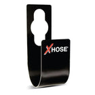 XHose 12" Powder-Finished Steel Wall Hose Hanger - Black-Heavy duty steel: Xhose wall hose hanger made from solid gauge steel for sturdy garden hose storage in yard, patio, garage, shed