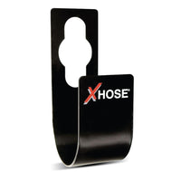 XHose 12" Powder-Finished Steel Wall Hose Hanger - Black-Heavy duty steel: Xhose wall hose hanger made from solid gauge steel for sturdy garden hose storage in yard, patio, garage, shed