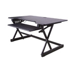 Rocelco 40" Adjustable Desk Riser w/4AC + 2 USB & 1 USB-C - Black-Rises to 19 inches and lowers down to 5 inches. 