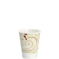 Solo Symphony Design Hot Cups - 8 oz - Beige - 1000 Pack-8 oz cup