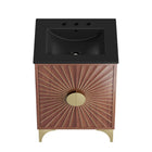 Modway Daylight 24" Bathroom Vanity - Black/Walnut-Assembly Required