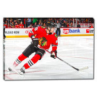 Patrick Kane Blackhawks Red Skating - Framed Canvas - 29" x 20"-Premium canvas print with gallery-wrapped edges