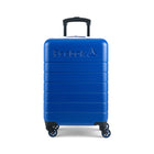 Reebok Double Dribble 21.5" Hardside Carry-On Luggage - Blue-Telescopic trolley handle ergonomically designed for comfort and durability with multi-stage locking heights with reinforced top and side handle