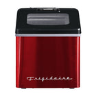 Frigidaire Portable Compact Square Shaped Ice Maker - Red Stainless Steel-Full size see-through top window