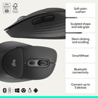 Logitech Signature Comfort Plus M850 L Wireless Mouse - Black-Feel a natural, confident fit: Shaped for right-handed users with most hand sizes, this comfortable mouse with cozy side grips helps you stay relaxed and in control, hour after hour