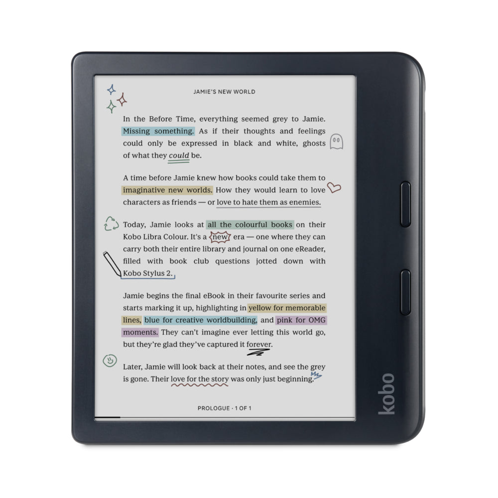 Kobo Libra Colour（ブラック）ComfortLight PRO Kobo Libra Colour eReader - Black | staples.ca