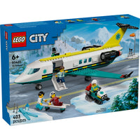 LEGO City Emergency Air Ambulance Airplane Toy-Air ambulance airplane model - Action-packed air rescue missions await with this feature-packed LEGO City Emergency Air Ambulance Plane set for kids aged 6 and up