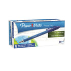 Paper Mate Flexgrip Ultra Recycled Ballpoint Retractable Pens - 1.0mm - Blue - 12 Pack-Rubberized barrel for extra comfort