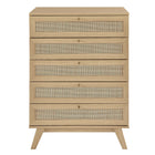 Modway Soma 5-Drawer Chest - Oak-Non-Marking Foot Pads