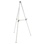 Quartet Aluminum Lightweight Telescoping Easel - 38" - 66" - Silver-Lightweight, portable display easel