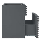 Modway Render 18" Wall-Mount Bathroom Vanity Cabinet - Grey-Sink Basin and Fixtures Not Included