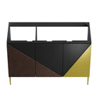 Modway Alchemist 48" Bathroom Vanity Cabinet - Black/Gold-Oak Wood Grain Veneer