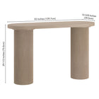 Hudson&Canal Isa Oval Fluted Console Table - 55" W - Alder White-Product Dimensions: 55" L x 15.5" W x 29.5" H