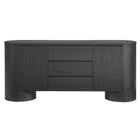 Modway Duval 71" Rounded Sideboard Storage Cabinet - Black-Adjustable Shelves