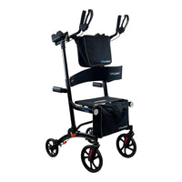Journey UPWalker Premium Lite Upright Mobility Walker - Black-Designed to support upright walking posture for improved comfort and mobility