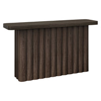 Hudson&Canal Olie 55" Wide Rectangular Fluted Console Table - Brown Oak-A modern design with a classic silhouette for your entryway, living room, den, and more