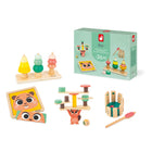 Janod Toy Box 4-Piece Set for 36 Months-This box has been developed in collaboration with a psychomotor specialist to help gradually promote your child’s psychomotor development and future skill acquisitions