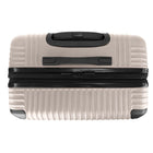 Swiss Mobility JFK Collection 21.75" Hardside Carry-on - Dessert Grey-Single 360-degree spinner wheels for effortless, smooth and quiet rolling