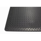 Edgewood Foam Fusion Diamond Plate Surface Laminated Anti-Fatigue Mat - 3' x 4' x 5/8" - Black-Perfect for workstations, work benches, warehouses, assembly lines, marchine operating