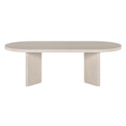 Hudson&Canal Alma 48"W Oval Coffee Table - Alder White-Table is made of high-quality and durable MDF materials