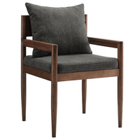 Modway Remington Wood Dining Armchair - Charcoal-Solid Elm Wood Frame