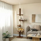 PawHut 8.5' Cat Climbing Tree - 5-Tier - Leopard Print-Scratching post to save your furniture and home from damage
