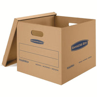Bankers Box Smoothmove Classic Moving Box - Medium - 18" L x 15" W x 14" H - 8 Pack-Durable, double end, double bottom construction