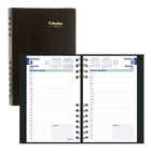 Blueline 2027 CoilPro Daily Planner with Hard Lizard-Like Cover - 8" x 5" - Black - Bilingual-12-Month: January 2027 to December 2027