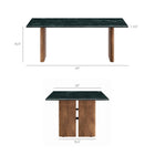Modway Amistad Marble Coffee Table - Walnut Green Marble-Natural Marble