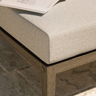 Modway Northlake Outdoor Teak Ottoman - Pebble-Non-Marking Floor Glides