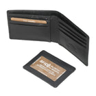 Club Rochelier Men's Billfold Wallet with Removable Card Holder - Black Combo-2 Slot pockets