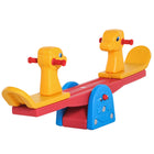 Qaba Plastic Kids 2-Seat Seesaw - Multicoloured-Made from high quality and durable HDPE 