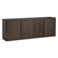 Hudson&Canal Vance Rectangular TV Stand for TV's up to 78" - Alder Brown-A timeless design accommodates TVs up to 75" for your entertaining space