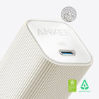 Anker Nano 30W USB-C Wall Charger - 3' Braided Cable - White-High-Speed Charging: Experience rapid charging with the ability to charge an iPhone up to 50% in just 30 minutes—three times faster than a standard 5W iPhone charger
