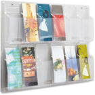 Safco Reveal 12-Pamphlet Display Rack - Clear-Thermoformed, one-piece units with no sharp edges or corners