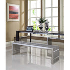 Modway Gridiron Benches Set of 3 - Silver-Easy to Clean