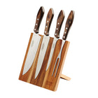 Tramontina Churrasco BBQ Cutlery Set with Magnetic Wood Knife Holder - Stainless Steel - Polywood Handles - 5 Piece Set-Ideal for preparing and serving high-quality barbecue meals
