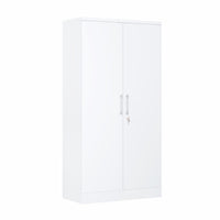 Ceha BDM-180 Flat-Pack Metal Storage Cabinet with Adjustable Shelves - White-Flat-packed for easy delivery and fast setup