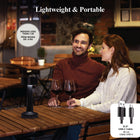 Bell and Howell The Chelsea 8.4" Modern Cordless Rechargeable Led Table Lamp - Black-USB-C rechargeable
