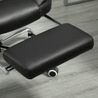 HOMCOM PU Leather Executive Reclining Office Chair with Arms - Black-90 Days Limited Manufacturer Warranty