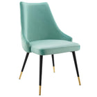 Modway Adorn Performance Velvet Dining Side Chair - Mint - 2 Pack-Durable Stain-Resistant Fabric