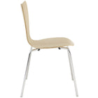 Modway Ernie Dining Side Chair - Natural-Chrome Legs